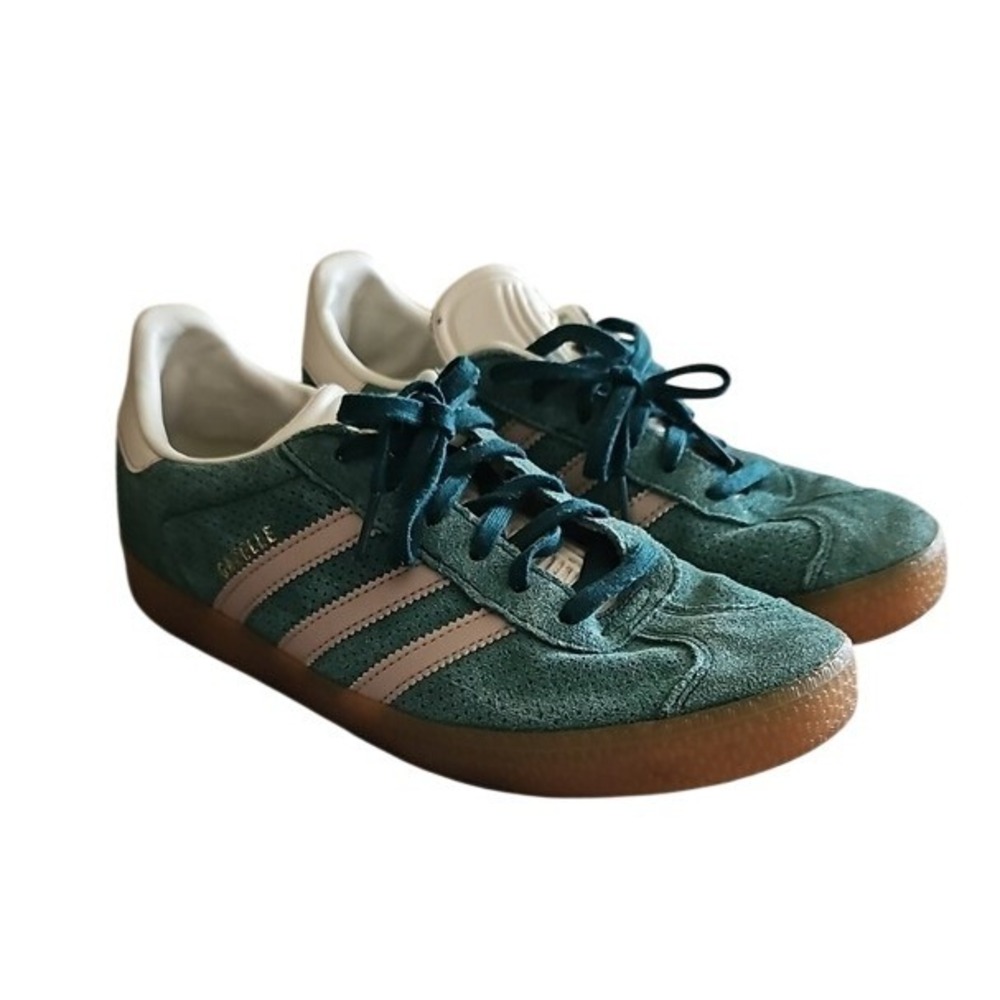 Adidas Gazelle Indoor Hairy Suede Green Gum Sole Retro Sneakers Size 6 Mens